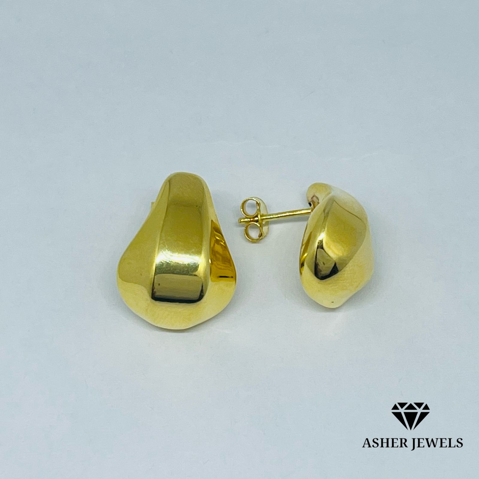 Electroform Teardrop Stud Earrings